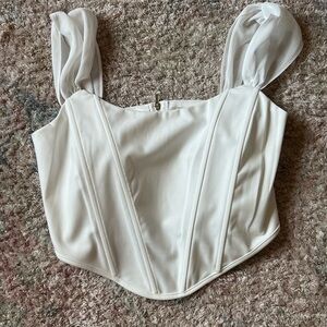White corset top